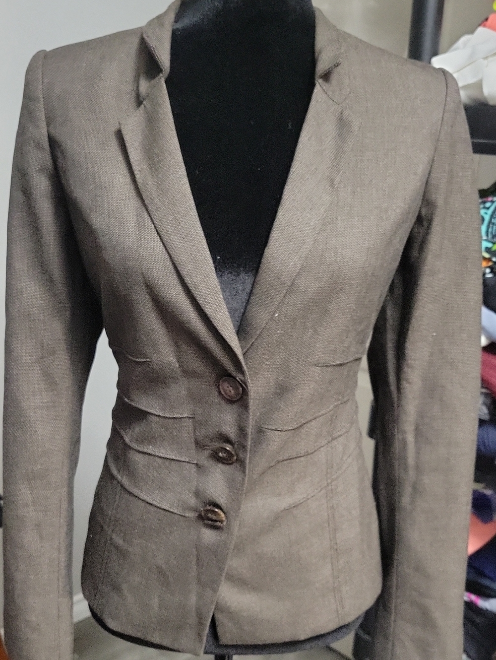 Le Chateau XXS Vintage Brown Button Up Blazer